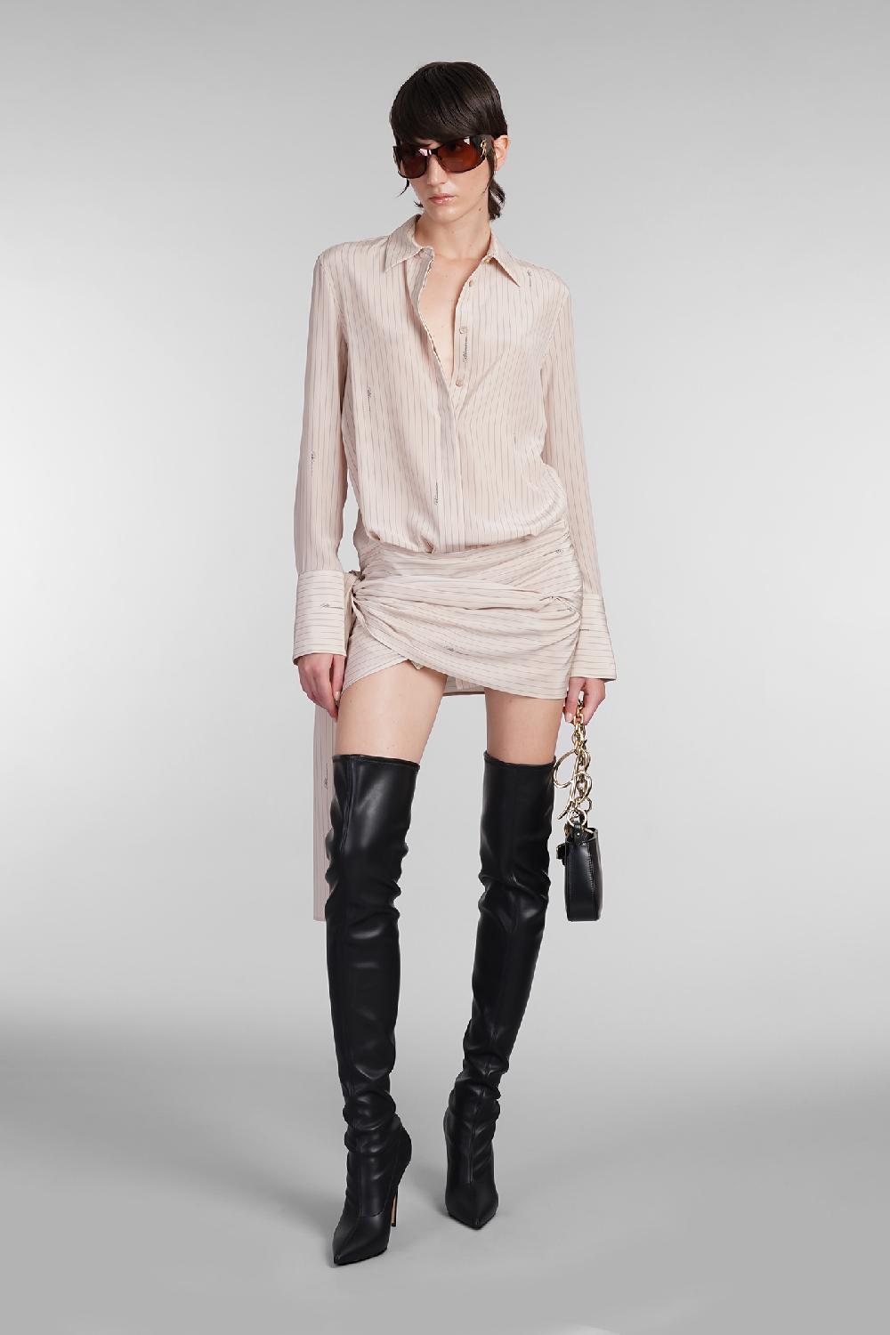 Deliberti Blumarine Abito in seta beige cod. 403547 - Deliberti The Luxury Shopping Vendita Calda